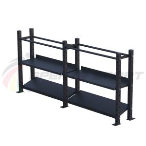 Купить Модульный стеллаж для гантелей, гирь и медболов 3780х430х1200 (2 секции) в Электрогорске 