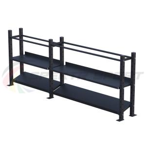 Купить Модульный стеллаж для гантелей, гирь и медболов 3180х430х1200 (2 секции) в Электрогорске 